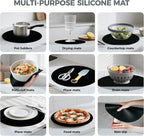 12" Large Microwave Splatter Cover & Silicone Mat, Foldable Food Cover and - Image 6