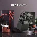 18 Pieces Damascus Kitchen Knife Set, 8 Piece Steak Knives, Non-slip ABS - Image 8