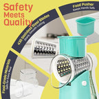 5-in-1 Rotary Cheese Grater Hand Crank, Vegetable Slicer Shredder - Image 6
