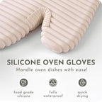 Extra Long Silicone Oven Mitts and Pot Holders Sets | Heat Resistant 500°F - Image 7