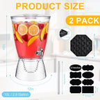Nuenen 2 Sets of 2.6 Gallon Beverage Dispensers - Image 2