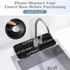 PoYang 14.6 inch Faucet Mat for Kitchen Sink Splash Guard, 7° Slope Silicone - Image 3