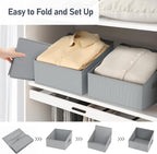 DIMJ Storage Bins for Closet, Trapezoid Storage Bins - Image 4