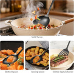 304 Stainless Steel Cooking Utensils Set, Solid Spoon, Spaghetti Spoon - Image 7