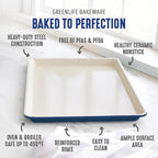 GreenLife Bakeware 18” x 13” Half Cookie Sheet Baking Pan, Non-Toxic PFAS-Free - Image 3