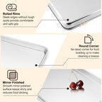 TeamFar Baking Sheet with Rack Set, 17.6/12.5/10.5 Inch Stainless Steel Cookie - Image 3