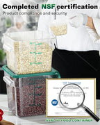 6QT NSF Food Storage Containers: 6PCS Commercial Clear Food Storage Containers - Image 2