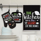 Sratte 6 Pcs Kitchen Decor Accessories Set Farmhouse Towels Pot Holders Oven - Image 2