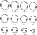 Round Cookie Cutters Set 12 Pieces Bistcuit Cookie Cutters Circle Pastry - Image 3