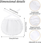 Tucnoeu 2pcs White Mob Cap Half Apron Halloween Colonial Costume Set Women - Image 2