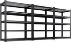 Set of 3 71"H Garage Shelving-3000LBS 5 Tier Storage Shelves, Adjustable Heavy by Unknown