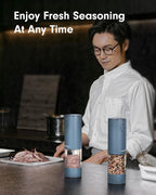 TOMEEM Upgraded Larger Capacity Electric Salt and Pepper Grinder Set - Image 8