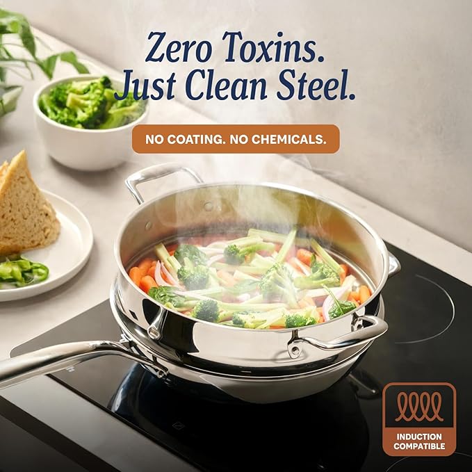 LEGEND COOKWARE 5-Ply Stainless Steel 1.5-Quart Sauce Pan - Image 2