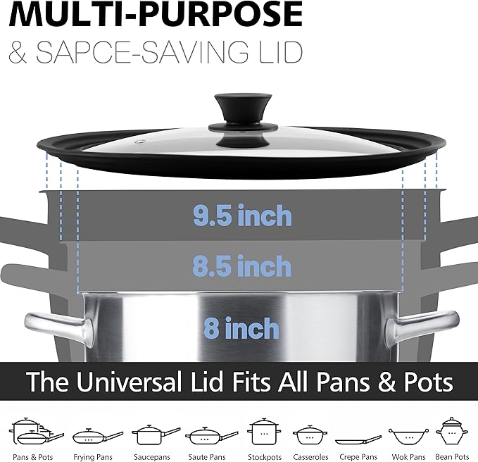 Anaeat Silicone Universal Lid for Pots, Pans and Skillets - Image 4