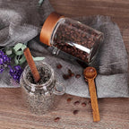 SAIOOL Sugar Jar with Lid and Spoon Set of 2, 16 OZ Tea Canisters - Image 5