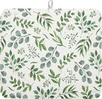 Kawani Sage Green Dish Drying Mat 16x18 In Absorbent Reversible Eucalyptus by Kawani