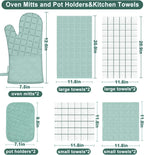 Oven Mitts Pot Holders Sets/Kitchen Towels and Dishcloths, Oven Gloves Kitchen - Image 2