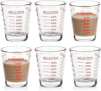 SAIAOKJ Shot Glasses Measuring Cup Set 6 Pack Espresso Shot Glasses Liquid by SAIAOKJ
