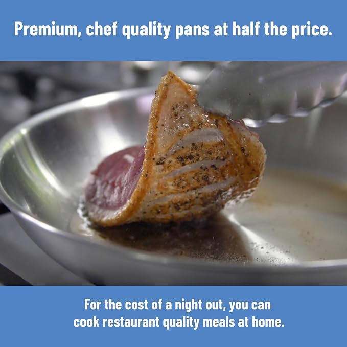 Misen 5-Ply Stainless Steel 12" Frying Pan - Image 5