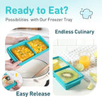 Silicone Freezer Tray with Lid Soup Freezer Container Molds with Steel - Image 5