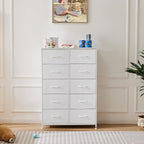 Sweetcrispy 10 Drawer Fabric Dresser Tall Chest Storage Organizer Tower - Image 7