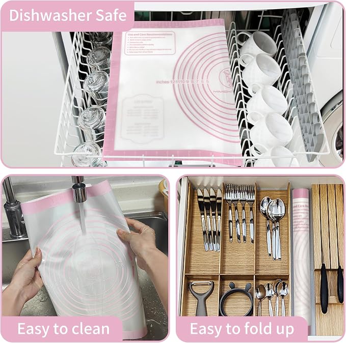 Silicone Pastry Mat for Dough Rolling, Extra Large Silicone Baking Mat - Image 5