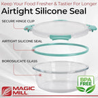 Magic Mill Premium Borosilicate Glass Food Storage Containers - Image 3