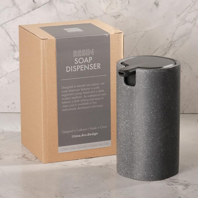 LINE+ARC Modern Easy-to-Press Soap Dispenser. No-Rust Cute Bathroom Green - Image 6