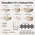 23 Pcs Pots and Pans Set Non Stick, Ceramic Cookware Set Non Toxic - Image 2