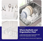 Dish Drying Rack Over The Sink Expandable to 24.5" Dish Drainer — Space-Saving - Image 3