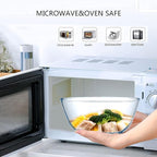 Homwin Glass Mixing Bowl Set for Baking 3-Piece Salad Bowl Set, High - Image 5