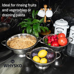Whysko 3 Pack Stainless Steel Colanders - 5 Qt - Image 5