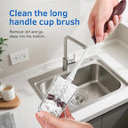Long Handle Kitchen Cleaning Brush Set of 2, Long Handle Tableware Brush - Image 5