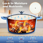 P&P CHEF 6QT Enameled Dutch Oven, Cast Iron Dutch Oven Pot - Image 5