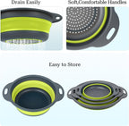 Collapsible Colander 3-Pack Set Space-Saving Foldable Kitchen Strainer - Image 4
