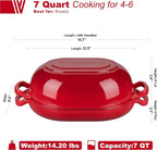 VORRINGARD Enameled Cast Iron Sourdough Bread Oven, Dutch Oven, Loaf Cast Iron - Image 2