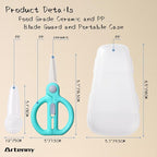 Baby Food Scissors with Travel Case, Ceramic Food Scissors Kids, Toddler - Image 6