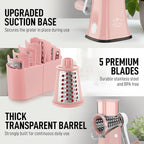 Zulay Kitchen Rotary Cheese Grater 5 Blade Cheese Shredder - Image 7