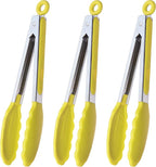 HINMAY Silicone Tipped Tongs 9-Inch Kitchen Cooking Tongs by HINMAY