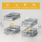 Delamu 2-Tier Under Sink Organizers and Storage, Pull Out Kitchen Pantry - Image 2