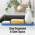 Zulay Kitchen Large Silicone Sponge Holder – Flexible Sink Organizer Tray - Image 6