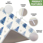 Winter Dish Drying Mat 16 x 18 Inch Blue Tree Dish Drying Pad Absorbent - Image 3