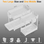 Sevenblue 3 Pack Under Sink Organizers, 2-Tier Multi-Use Kitchen and Bathroom - Image 2