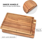 3 Pcs Acacia Wood Cutting Board Set - Image 4