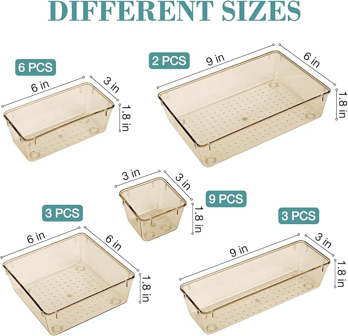 StorMiracle 23 PCS Drawer Organizer Set, 5 Varied Size Bathroom and kitchen - Image 2