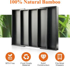 Expandable Large Kitchen Utensil Drawer Organizer Storage Black Bamboo - Image 5