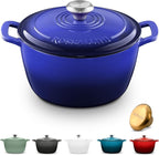 ROSSALLINI Signature Enameled Cast Iron Dutch Oven, Non-Stick Serving Pot by RossalliniSignatureStoneware