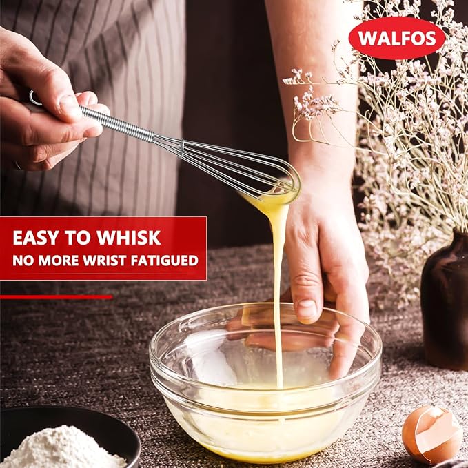 Walfos Mini Whisks, Small Whisk Bulk 304 Stainless Steel 6 Pieces, 5 Inch Tiny - Image 6
