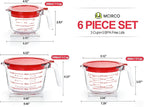 M MCIRCO 6 Pcs Glass Measuring Cups - Image 2