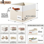 4 Pack Large Closet Storage Baskets - Image 2